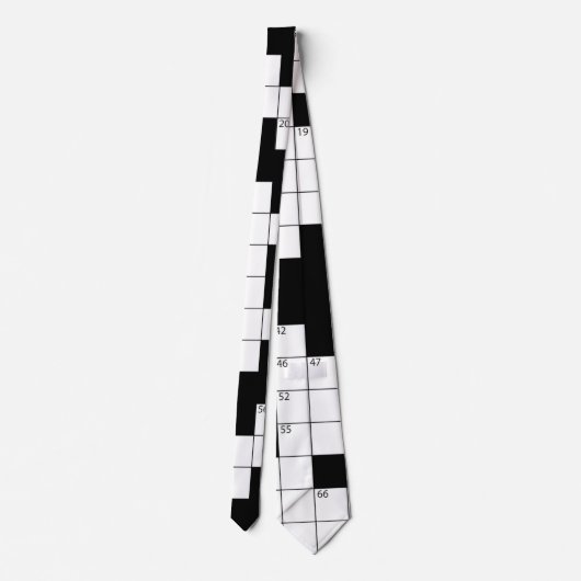 Crossword Puzzle Pattern Stropdas (Achterkant)
