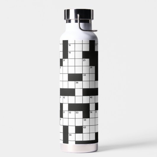 Crossword Puzzle Pattern Waterfles (Links)