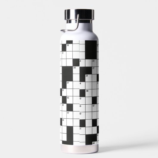 Crossword Puzzle Pattern Waterfles (Rechts)