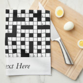 Crossword Puzzle Persoonlijk Theedoek (Quarter Fold)