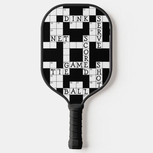 Crossword Puzzle PIckleball Words Paddle (Achterkant)