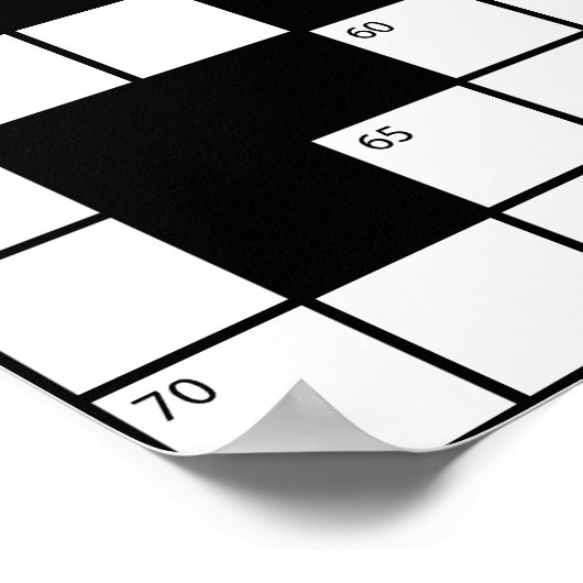 Crossword Puzzle Poster (Hoek)
