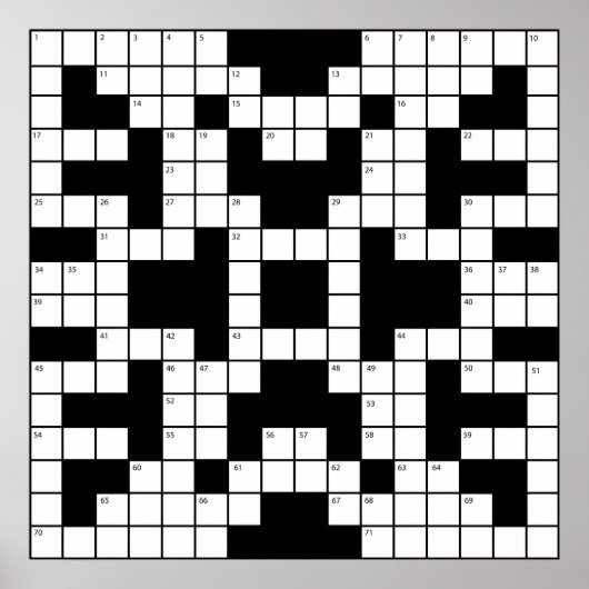 Crossword Puzzle Poster (Voorkant)