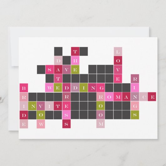 Crossword Puzzle Save the Date (Voorkant)