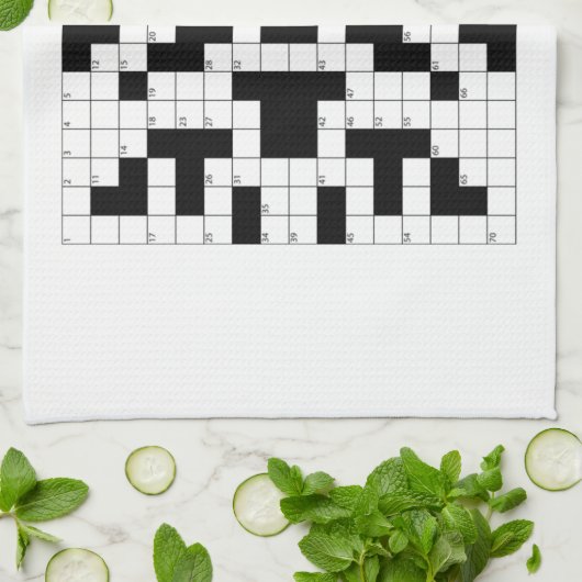 Crossword Puzzle Theedoek (Gevouwen)