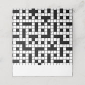 Crossword Puzzle Theme Birthday Plaatskaartje (Buitenkant ongevouwen)