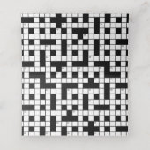Crossword Puzzle Theme Birthday Plaatskaartje (Binnenkant ongevouwen)