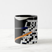 Crossword Puzzle Tweekleurige Koffiemok (Center)