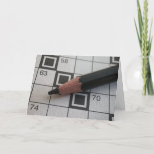 Crossword puzzle voor mannen op hun veertigjarige  kaart