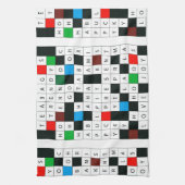Crossword Puzzle w/Holiday Thema op handdoek (Verticaal)