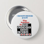 Crossword Puzzlers voor Cruz Ronde Button 7,6 Cm (Voorkant /achterkant)
