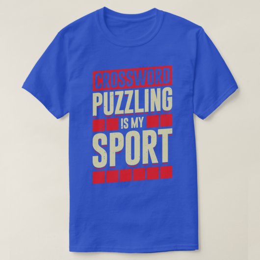 Crossword Puzzling is mijn sport T-shirt (Design voorkant)