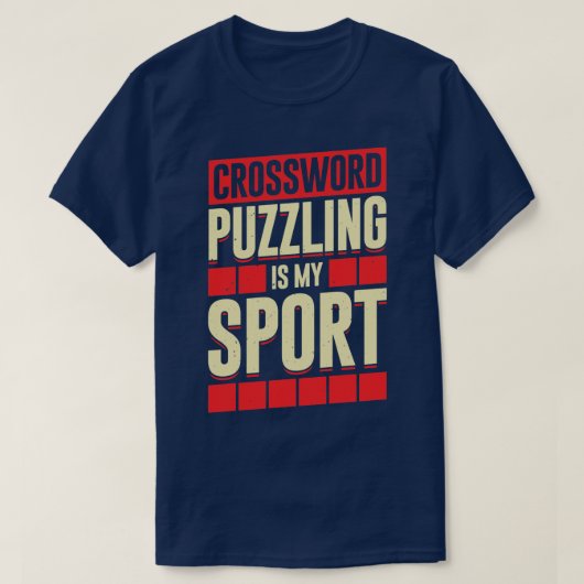 Crossword Puzzling is mijn sport T-shirt (Design voorkant)