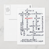 Crosswords Hund <3 Briefkaart (Voorkant / Achterkant)