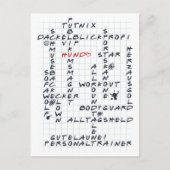 Crosswords Hund <3 Briefkaart (Voorkant)