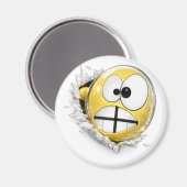Crossy 3D Emoji Round Magnet (Voorkant / Achterkant)