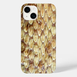 CROTALUS, AFGEDRUKT RATTLESNAKE SKIN-crème Brown Case-Mate iPhone Case