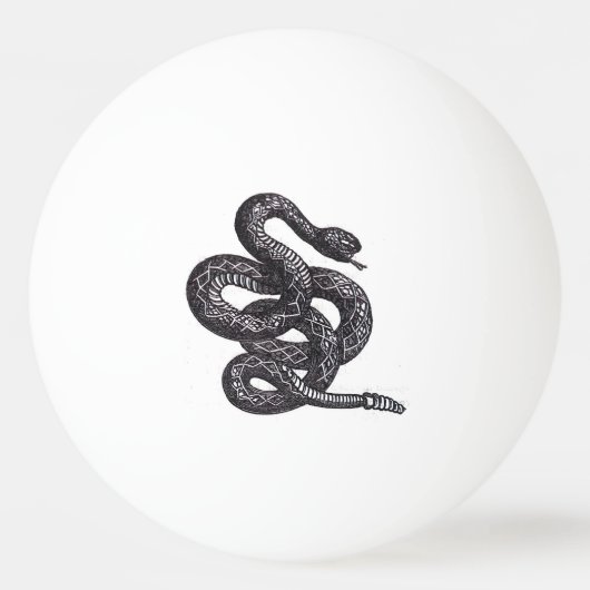 Crotalus Cascavella slang (giftige adder) Pingpongbal (Voorkant)