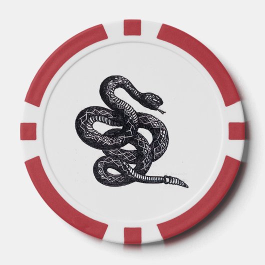 Crotalus Cascavella slang (giftige adder) Poker Chips (Voorkant)