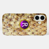 CROTALUS Gedrukte slang Huid Paars Gem Monogram Case-Mate iPhone Case (Achterkant (horizontaal))
