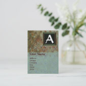 CROTALUS/GRAY BROWN SNAKESKIN SQUARE MONOGRAM VISITEKAARTJE (Staand voorkant)