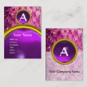 CROTALUS MONOGRAM AMETHYST, heldere, vette, roze p Visitekaartje (Voorkant / Achterkant)