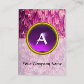 CROTALUS MONOGRAM AMETHYST, heldere, vette, roze p Visitekaartje (Achterkant)