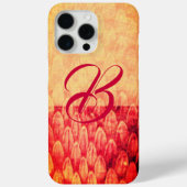 CROTALUS MONOGRAM Antiek Rood Geel Case-Mate iPhone Case (Achterkant)