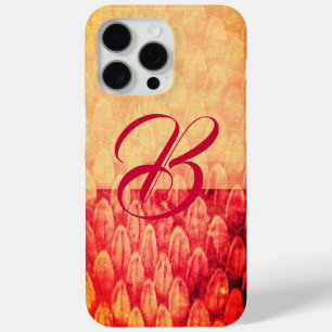 CROTALUS MONOGRAM Antiek Rood Geel iPhone 15 Pro Max Hoesje