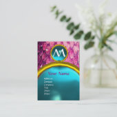 CROTALUS MONOGRAM AQUAMARINE, heldere, vette, roze Visitekaartje (Staand voorkant)