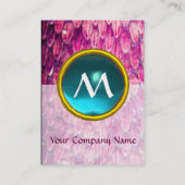 CROTALUS MONOGRAM AQUAMARINE, heldere, vette, roze Visitekaartje (Achterkant)