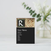 CROTALUS MONOGRAM, helder vet bruin zwart wit Visitekaartje (Staand voorkant)