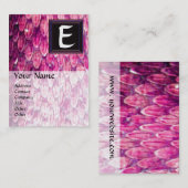CROTALUS MONOGRAM, helder vet zwart roze rood goud Visitekaartje (Voorkant / Achterkant)