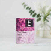 CROTALUS MONOGRAM, helder vet zwart roze rood goud Visitekaartje (Staand voorkant)