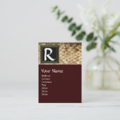 CROTALUS MONOGRAM, helder, vetbruin Visitekaartje (Staand voorkant)