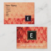 CROTALUS MONOGRAM, heldere, vette, zwarte rood Visitekaartje (Voorkant / Achterkant)