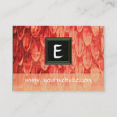 CROTALUS MONOGRAM, heldere, vette, zwarte rood Visitekaartje (Achterkant)