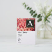 CROTALUS MONOGRAM, rood goud metaalpapier Visitekaartje (Staand voorkant)