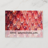 CROTALUS MONOGRAM, rood parelpapier Visitekaartje (Achterkant)