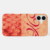CROTALUS MONOGRAM rood roze fuchsia iPhone Hoesje (Achterkant horizontaal)