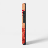 CROTALUS MONOGRAM rood roze fuchsia iPhone Hoesje (Linkerkant)