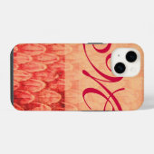 CROTALUS MONOGRAM rood roze fuchsia iPhone Hoesje (Achterkant horizontaal)