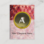 CROTALUS MONOGRAM RUBY AGATA, heldere, vette grijz Visitekaartje (Achterkant)