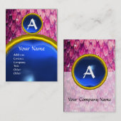 CROTALUS MONOGRAM SAPPHIRE, heldere, vette, roze p Visitekaartje (Voorkant / Achterkant)