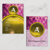 CROTALUS MONOGRAM TOPAZ, heldere, vette, roze paar Visitekaartje (Voorkant / Achterkant)