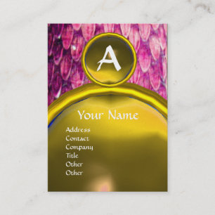 CROTALUS MONOGRAM TOPAZ, heldere, vette, roze paar Visitekaartje