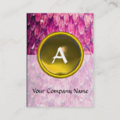 CROTALUS MONOGRAM TOPAZ, heldere, vette, roze paar Visitekaartje (Achterkant)