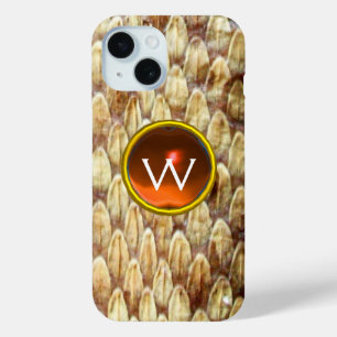 CROTALUS ORANJE GEM MONOGRAM iPhone 15 CASE
