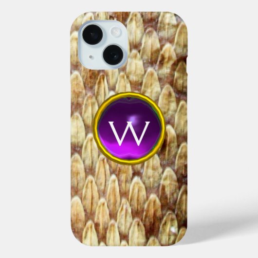 CROTALUS PAARS GEM MONOGRAM Case-Mate iPhone CASE (Achterkant)