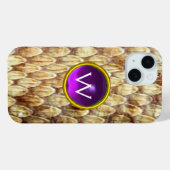 CROTALUS PAARS GEM MONOGRAM Case-Mate iPhone CASE (Achterkant (horizontaal))